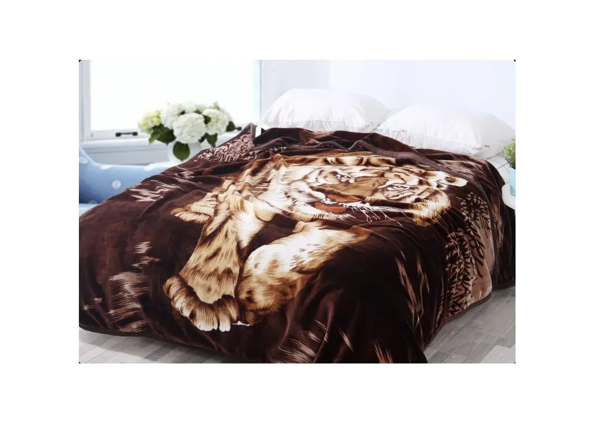 Tiger Blanket Mink Blanket Korean Blanket Heavy Blankets Queen Size Tiger Throw Blanket Korean Mink Blanket Tiger Statue Animal Blanket Bed Warm Blanket Full Queen Animal Blankets Mexican Blanket