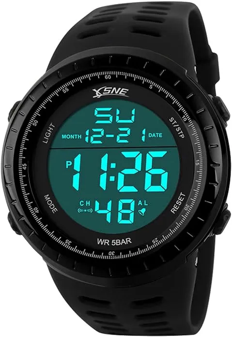 Mens Digital Watch Sports Military Watches Waterproof Outdoor Chronograph Wrist Watches for Men with LED Back Ligh/Alarm/Date Simple Watch 1167