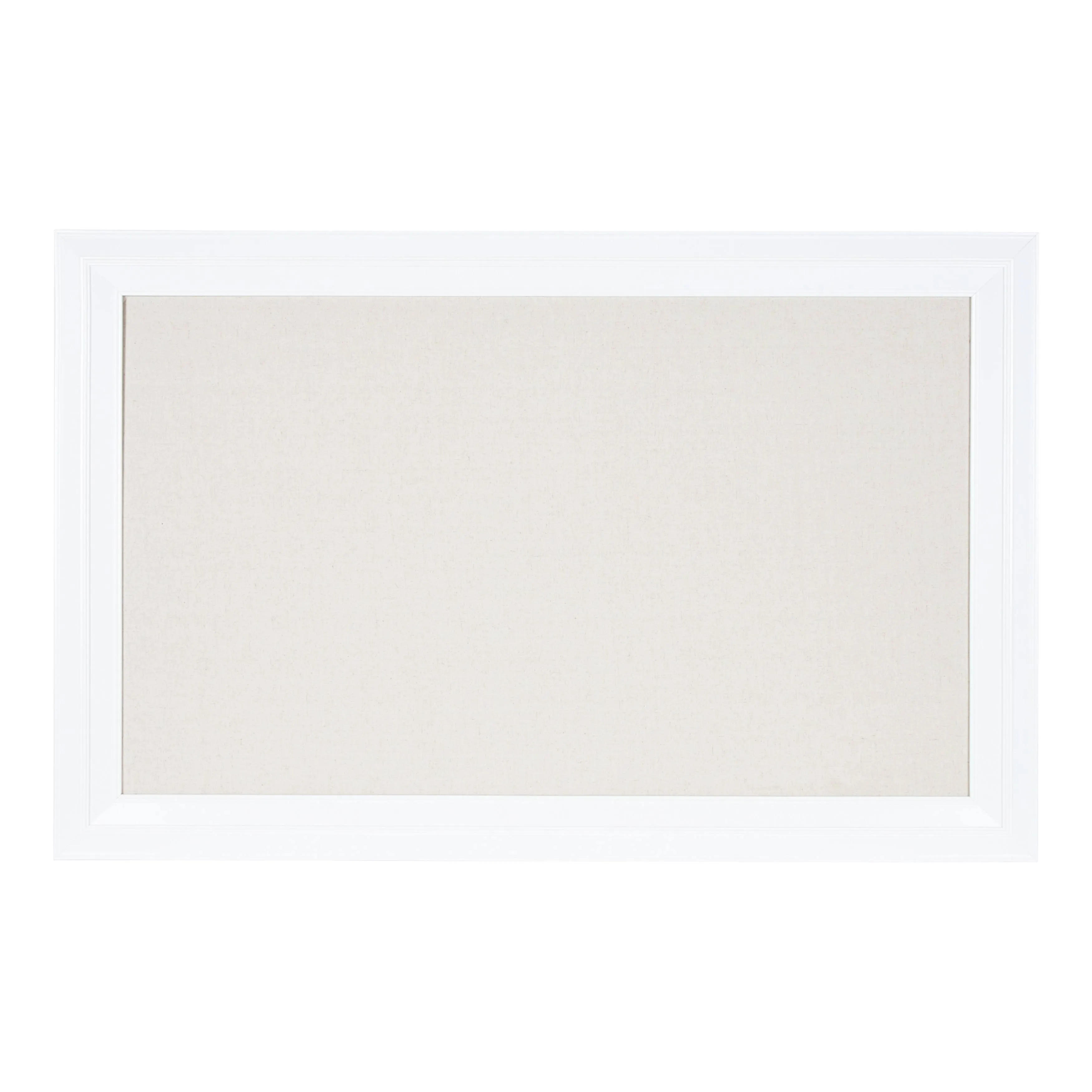 Kate and Laurel Whitley Modern Linen Fabric Pinboard, 29.5" x 45.5", White ...