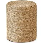 Cplxroc Pouf Ottoman, 100% Handwoven Seagrass Braided Pouffe, Boho Decor Floor Chair for Couch or Desk, Outdoor Ottomans for Garden, Round Footrest