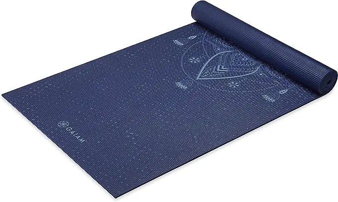 Gaiam Yoga Mat - Premium 6mm Print Extra Thick Non Slip Exercise & Fitness Mat for All Types of Yoga, Pilates & Floor Workouts (68"L x 24"W x 6mm Thick)