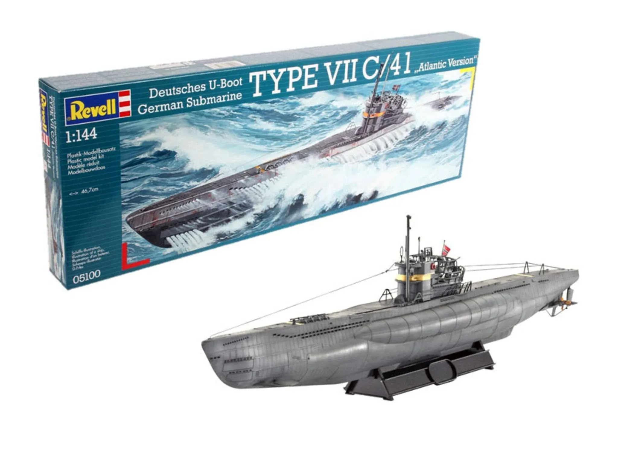 Revell-Germany German U-Boat Type VIIC/41 Atlantic Version - Plastic Model