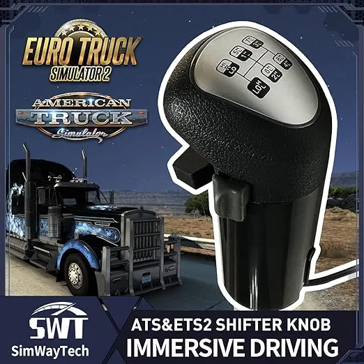 HCXLELD SimWayTech USB Shifter Knob for ATS & ETS2 PC For Logitech G25 G27 G29 G920 G923 Thrustmaster TH8A Fanatec SQ PXN A7 other DIY shifter