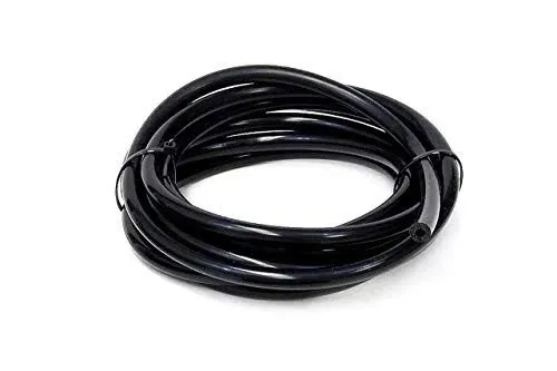 HPS HTSVH35-BLKx5 Black 5' Length High Temperature Silicone Vacuum Tubing Hose (60 psi Maxium Pressure, 3.5mm ID)