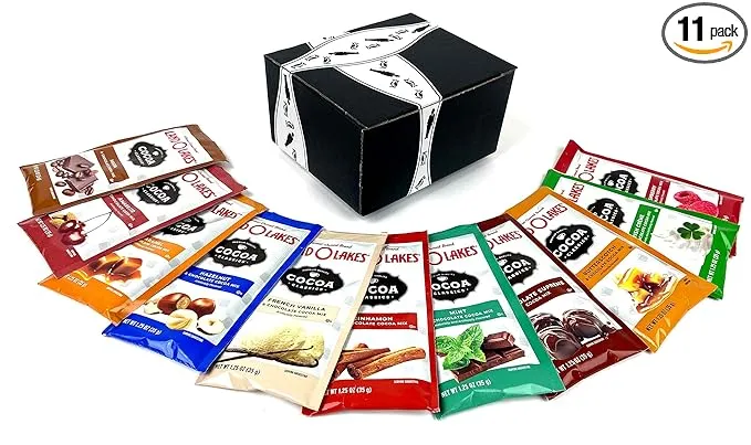 Land O Lakes Cocoa Classics Hot Cocoa Mix 11-Flavor Variety: One 1.25 oz Packet of Each Flavor Gift Pack (11 Items Total)