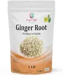 Dried Ginger Root 1 LB (16 Oz)| Cut and Sifted Dried Ginger Pieces | As Spicy as Fresh Ginger | Flavourful Indian Spice |100% Pure and Natural For Making Flavourful Ginger Tea | By Yogi's Gift®