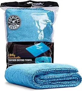 Chemical Guys MIC1996 Woolly Mammoth Microfiber Dryer Towel (36" x 25") Cars,Trucks, SUVs, RVs, Home, Pets, Messes, Blue