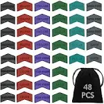 48 Pieces Magic Gathering Counters Tokens Antique Metal Buff MTG Keyword Counters Set Double Sided Compatible with MTG with Velvet Drawstring Pouch