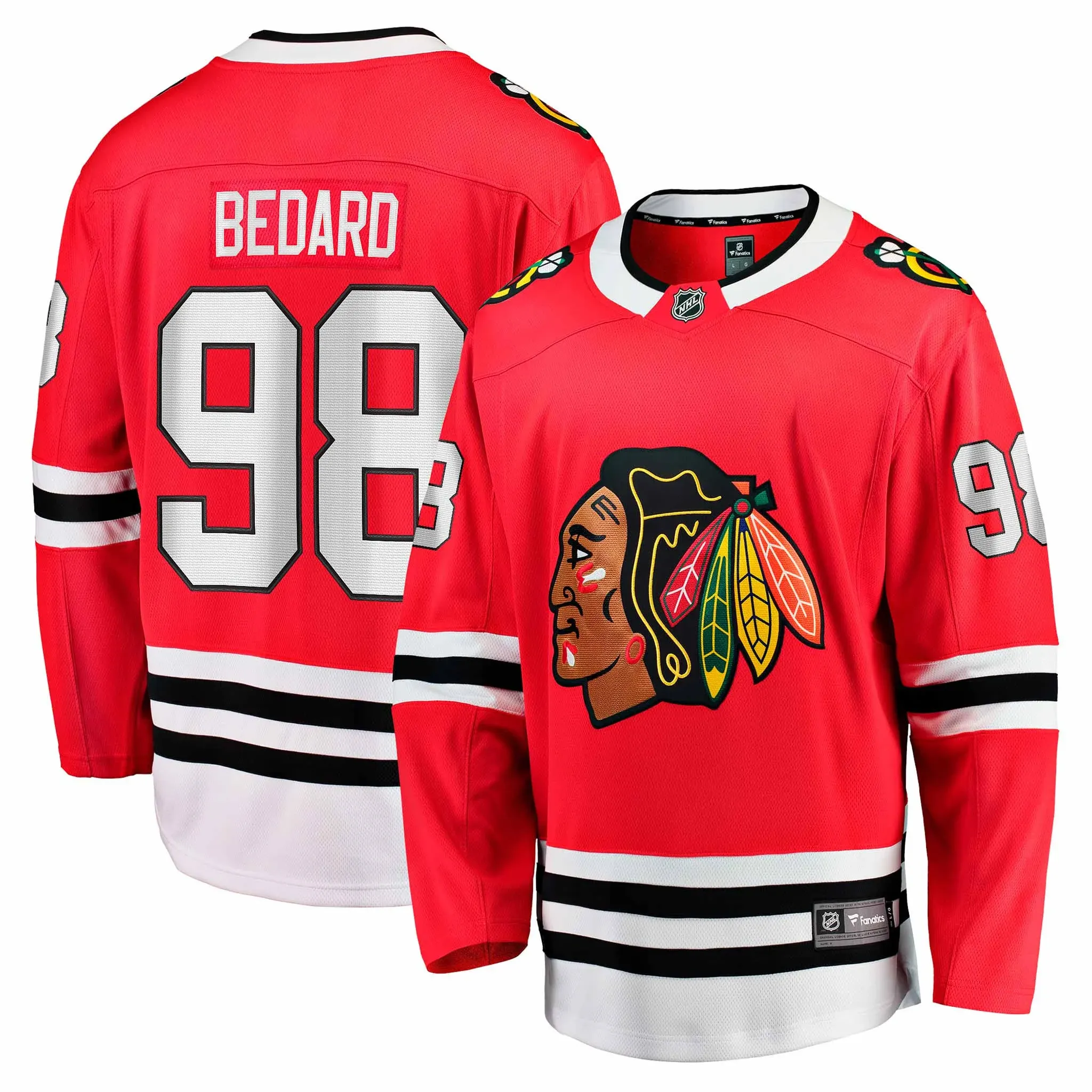 Men's Fanatics Branded Connor Bedard Red Chicago Blackhawks Home Breakaway Player ...