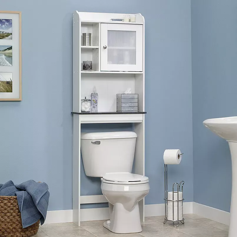 Over the Toilet Bathroom Storage, Space Saver, Sauder, White