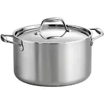 Tramontina Covered Sauce Pan Stainless Steel Tri-Ply Clad 6 Qt, 80116/040DS