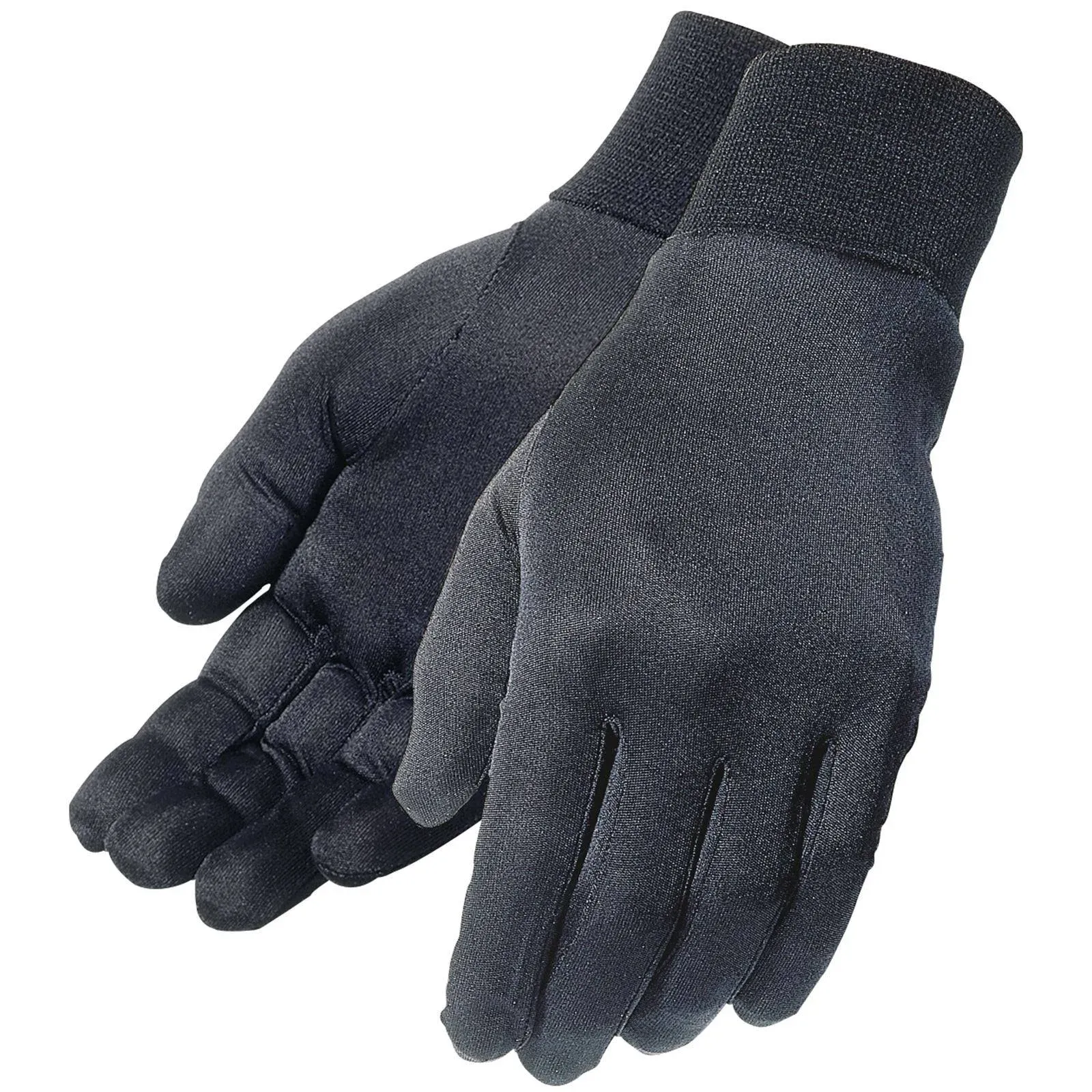 SILK GLOVE LINER BLACK MED