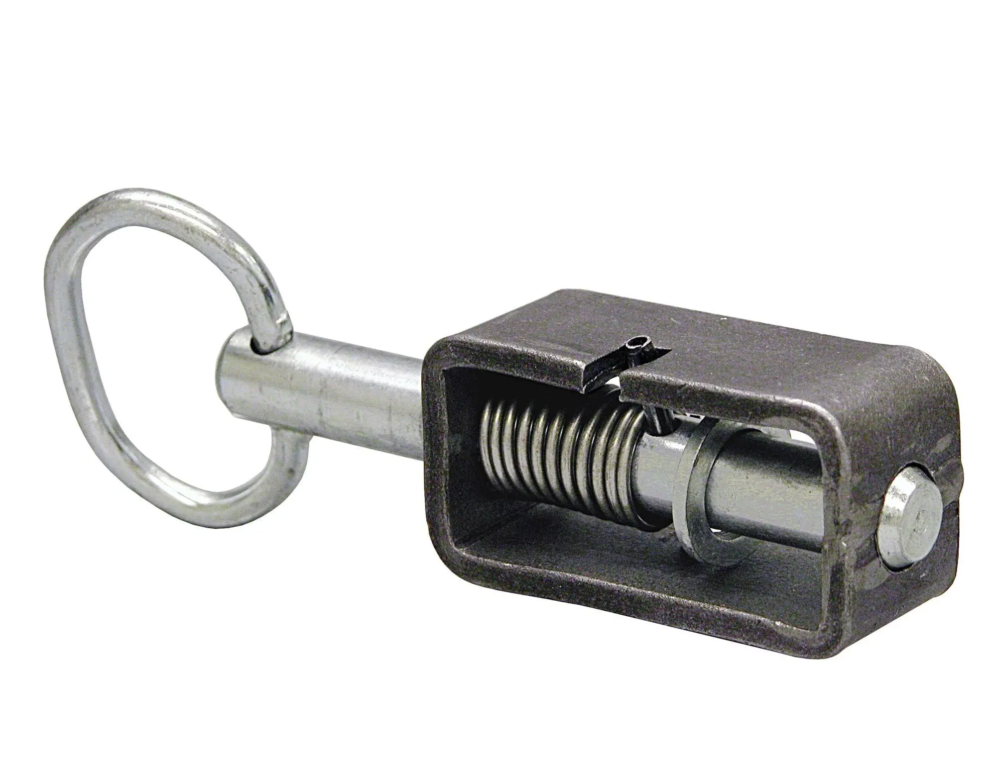 Buyers Products B2598LP Weld -On 5/8" Spring Latch Assembly with Plain Tube and 1.31" Extended Plunger, Heat Treated Pin, Utility Gate Latch, Trailer Latch