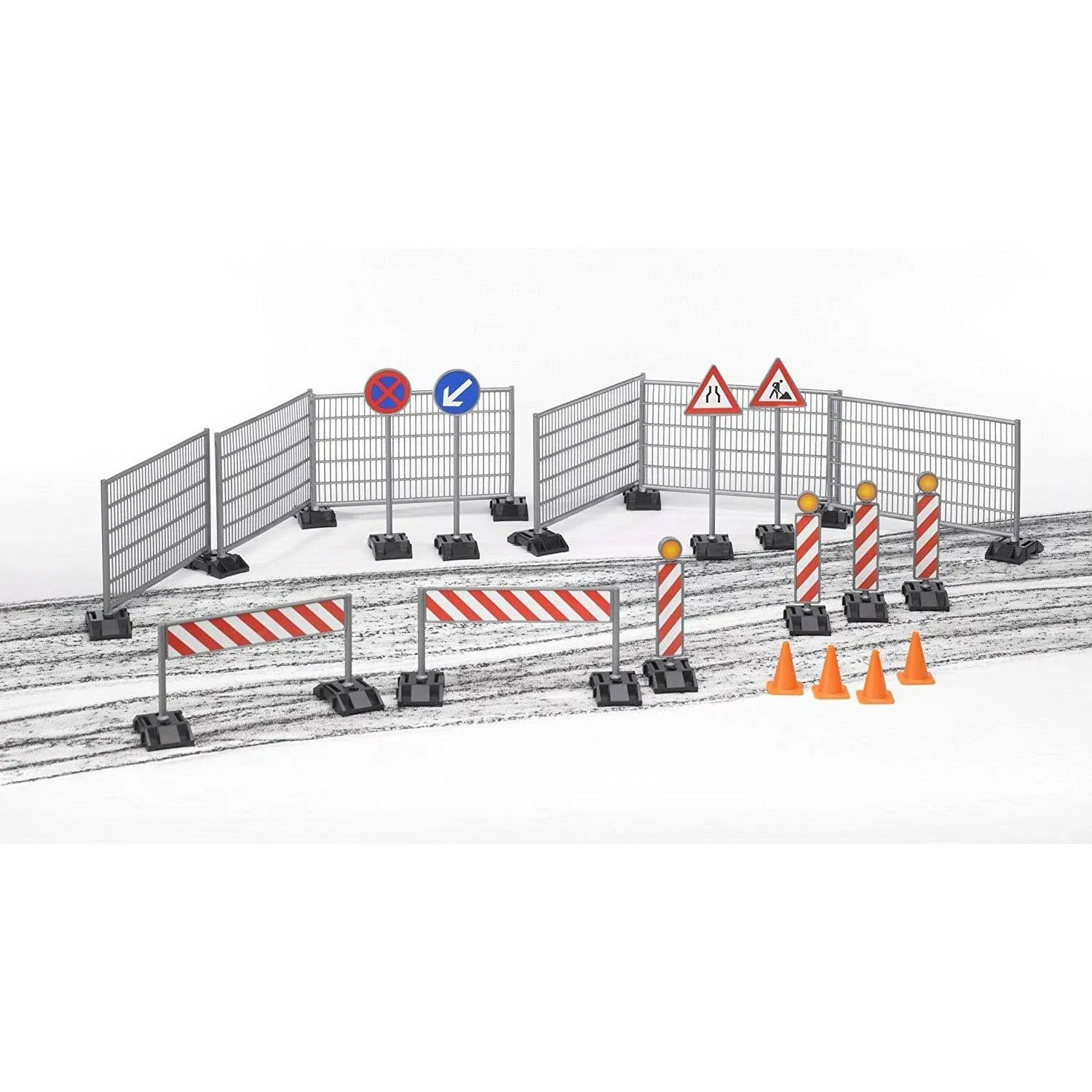 Bruder Construction Set: Railings Site Signs and Pylons