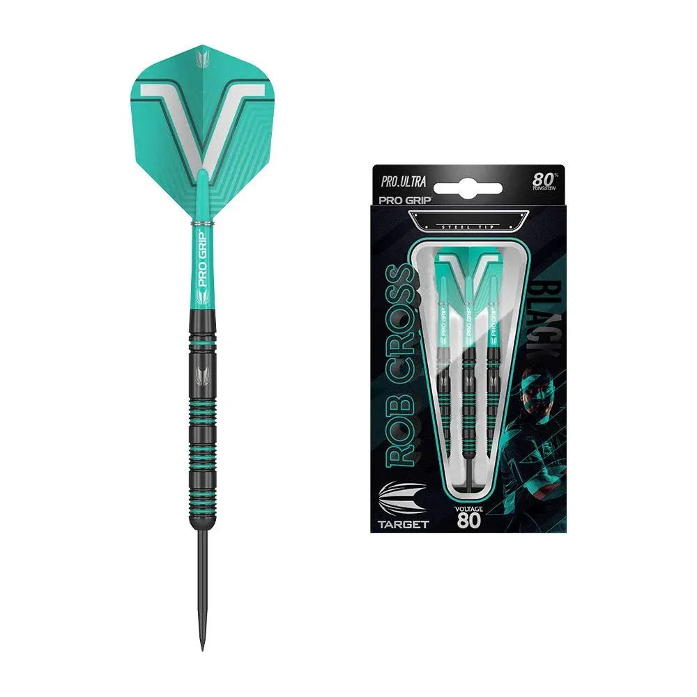 Rob Cross 80% Black Tungsten Steel Tip Darts Set