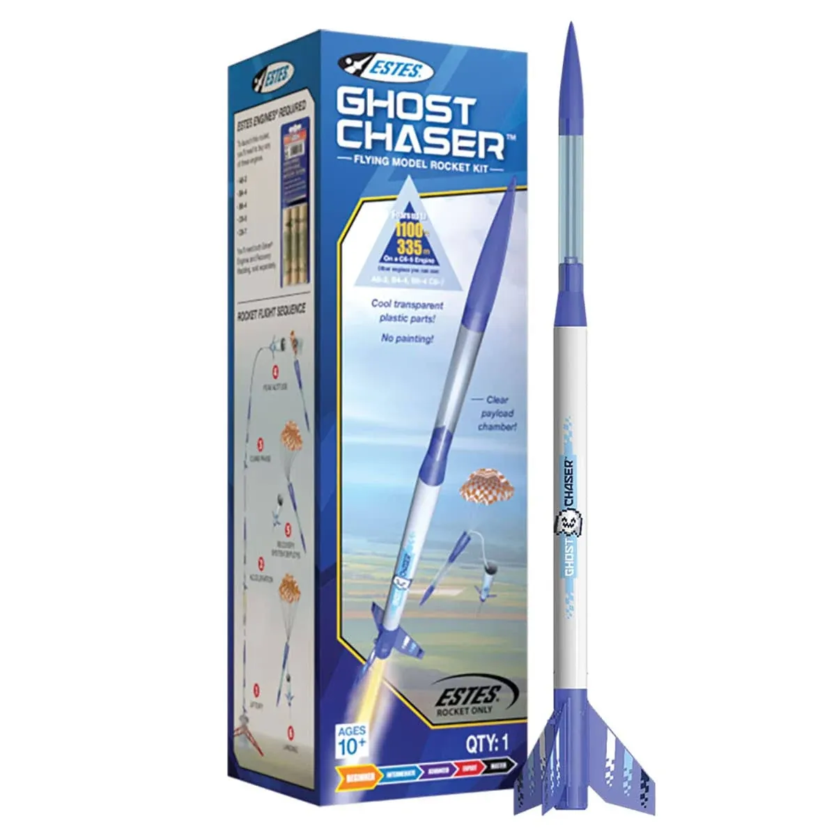 Estes Ghost Chaser Snap Together Beginner model rocket kit EST7300 DISTRESSED