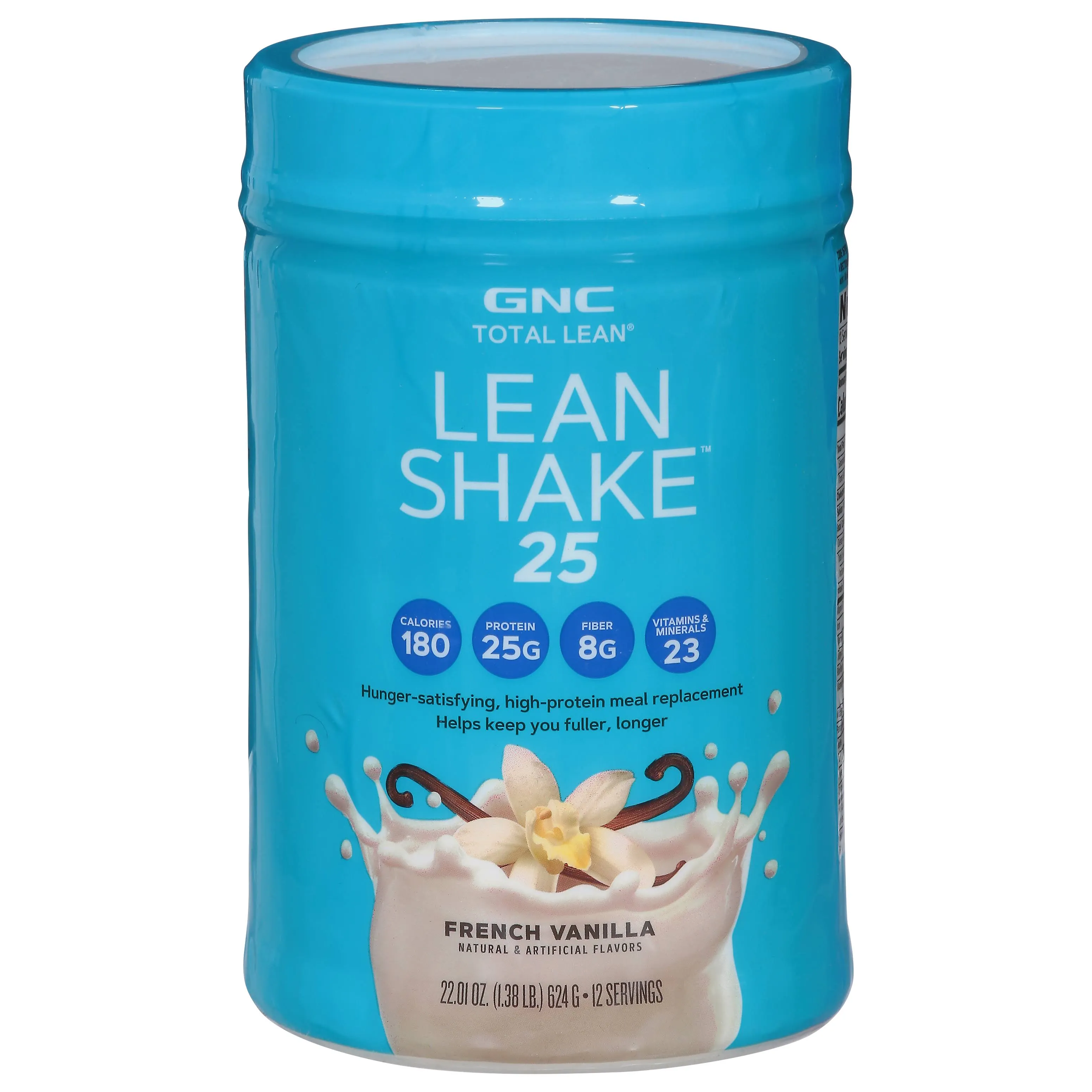 GNC Total Lean | Lean Shake Burn, Protein Powder | Hunger Satisfying, High Protein Blend, Proven to Burn 3x More Calories | Strawberry | 16 Servings