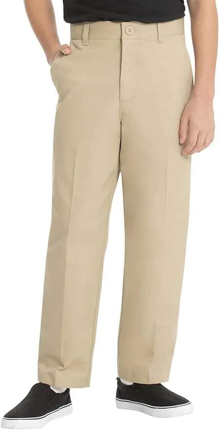 Real School Uniforms Boys Flat Front Pant - Khaki (16)