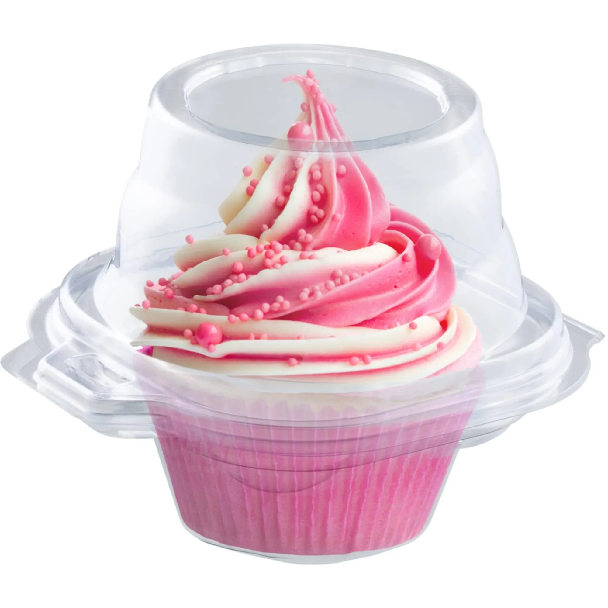 Individual Cupcake Containers (50 Pack) | Clear Plastic Disposable Cupcake Boxes ...