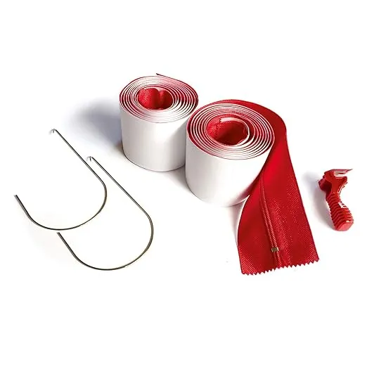 ZipWall Heavy-Duty Zipper for Dust Barriers, 2-Pack, HDAZ2, 2 Pack, Red