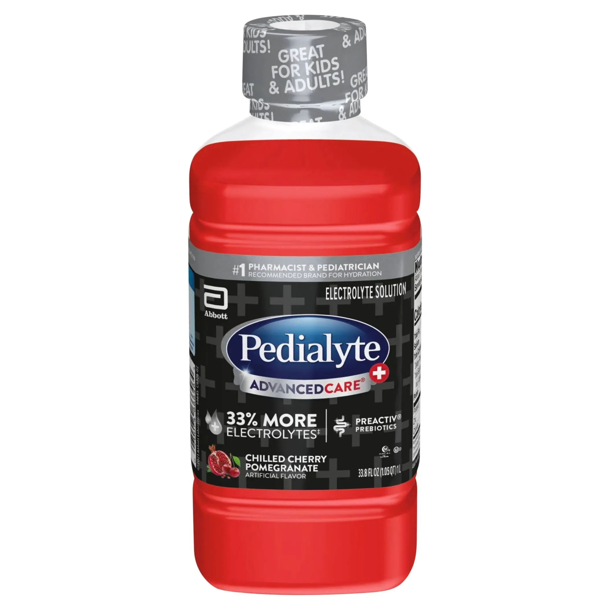 Pedialyte AdvancedCare+ Electrolyte Solution, Chilled Cherry Pomegranate - 33.8 fl oz