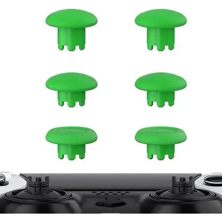 eXtremeRate Green Replacement Swappable Thumbsticks for PS5 Edge Controller, Custom Interchangeable Analog Stick Joystick Caps for PS5 Edge Controller - Controller & Thumbsticks Base NOT Included - P5J107