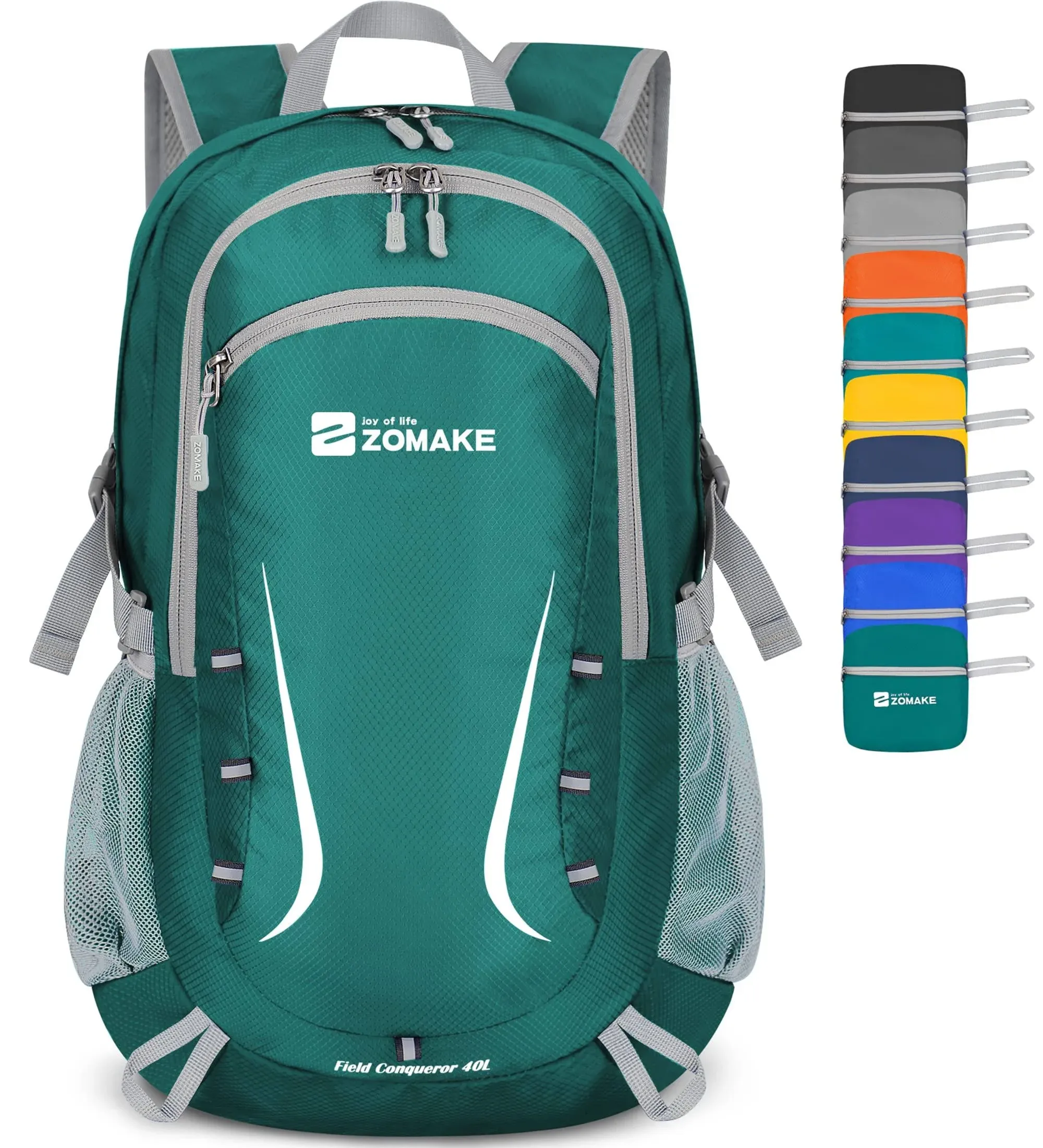 ZOMAKE Packable Hiking Backpack 40LLightweight Foldable Backpacks Water Resis...