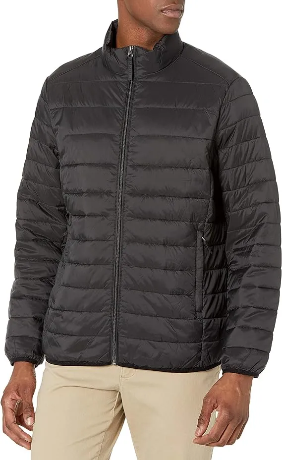 Amazon Essentials Lightweight Water-Resistant Puffer Jacket. Black. Size XL