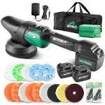 Cordless Car Polisher Buffer Sander Dual Action BATOCA S2 Polishing Machine 5in.