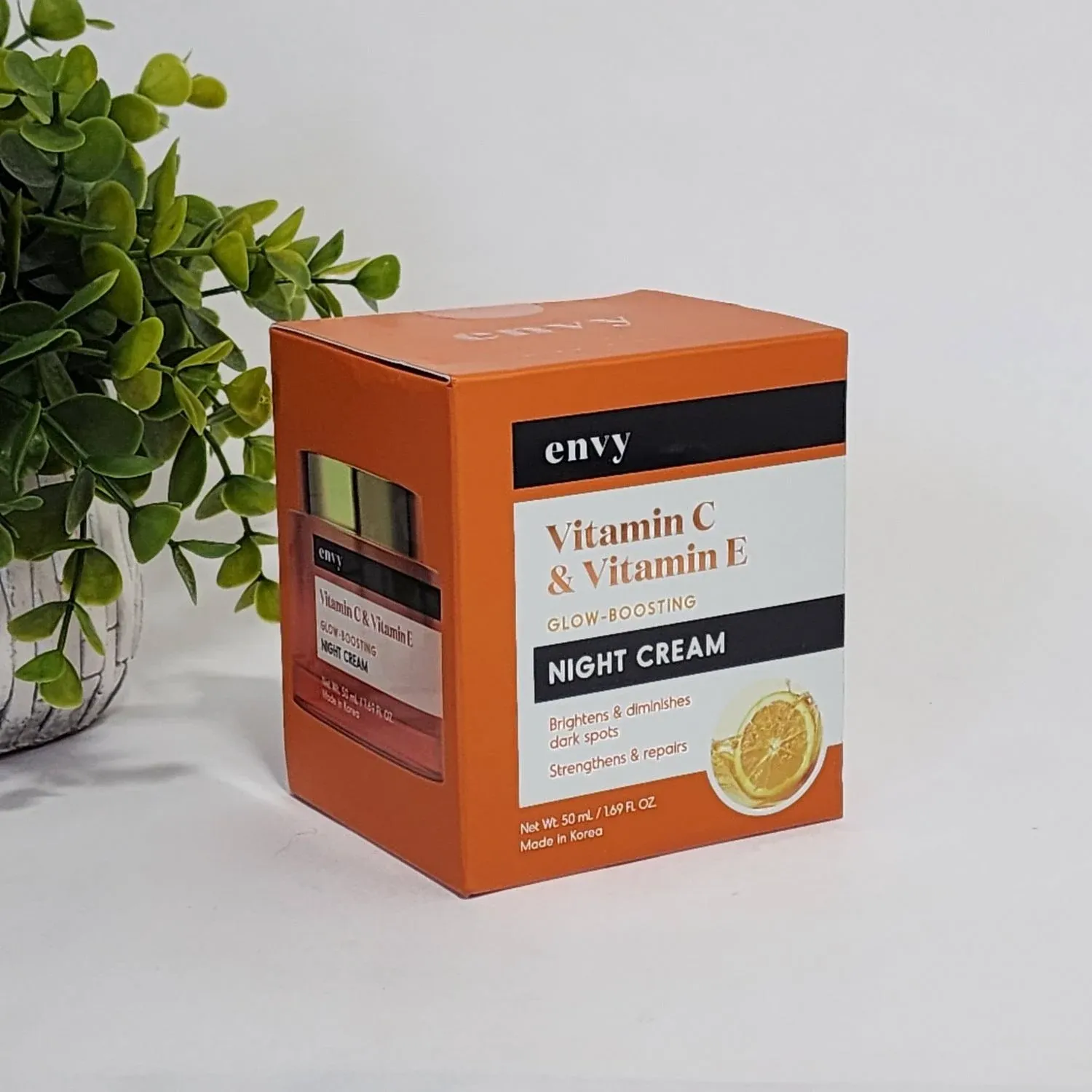 Envy Vitamin C Vitamin E Glow Boosting Facial Night Cream Anti-aging 1.69 fl oz