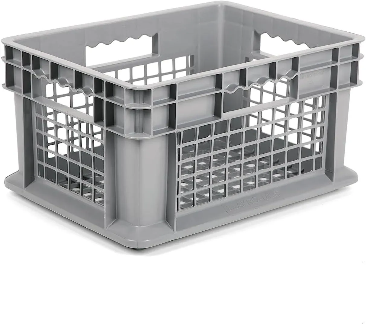 Hudson Exchange 12 x 16 x 8 (1 Pack) Mesh Straight Wall Handled Storage Container Tote, Gray