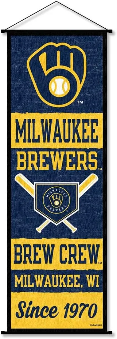 Milwaukee Brewers Room Banner Poster Art Canvas