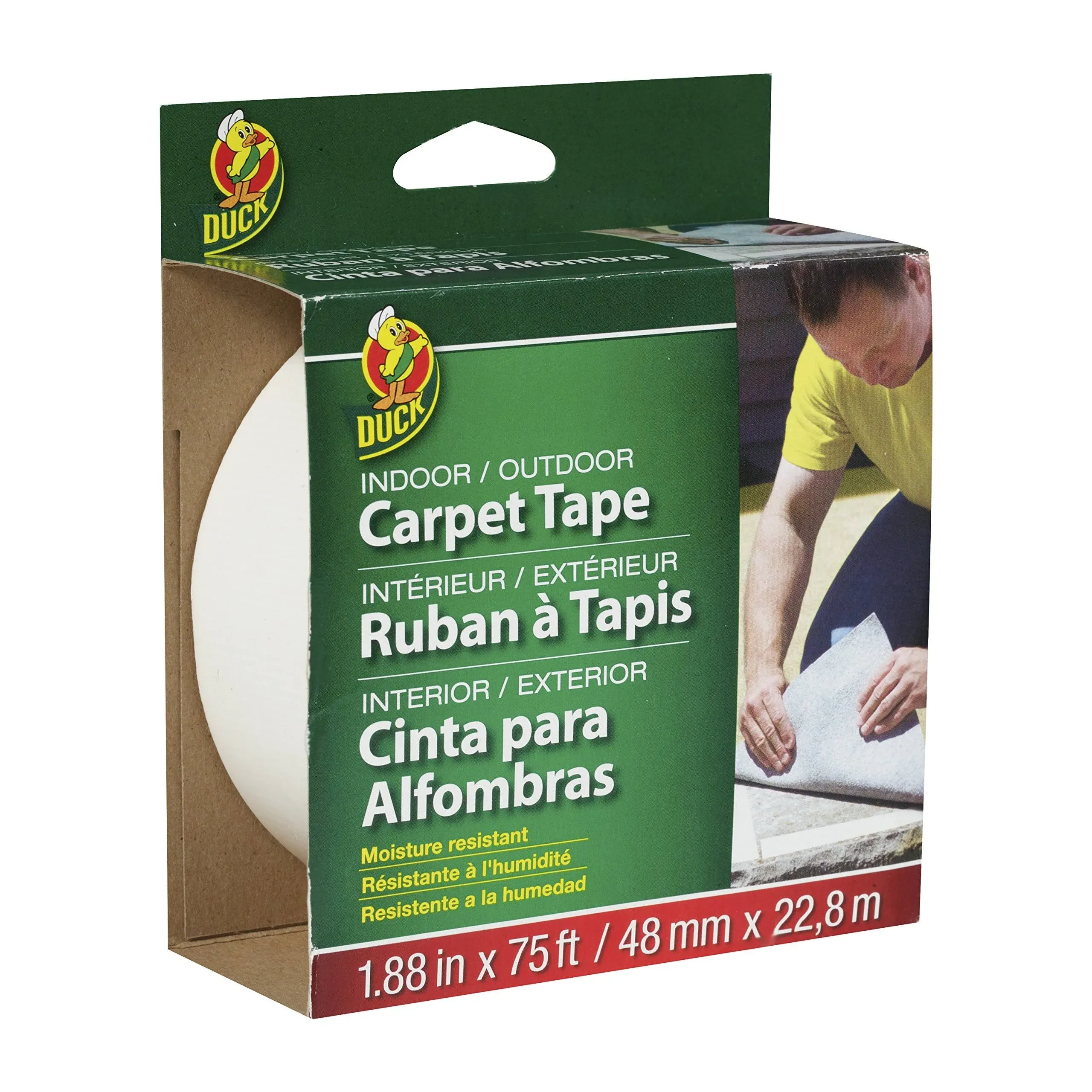 Duck Tape 442062 1.88" x 25 Yards Clear Carpet Tape