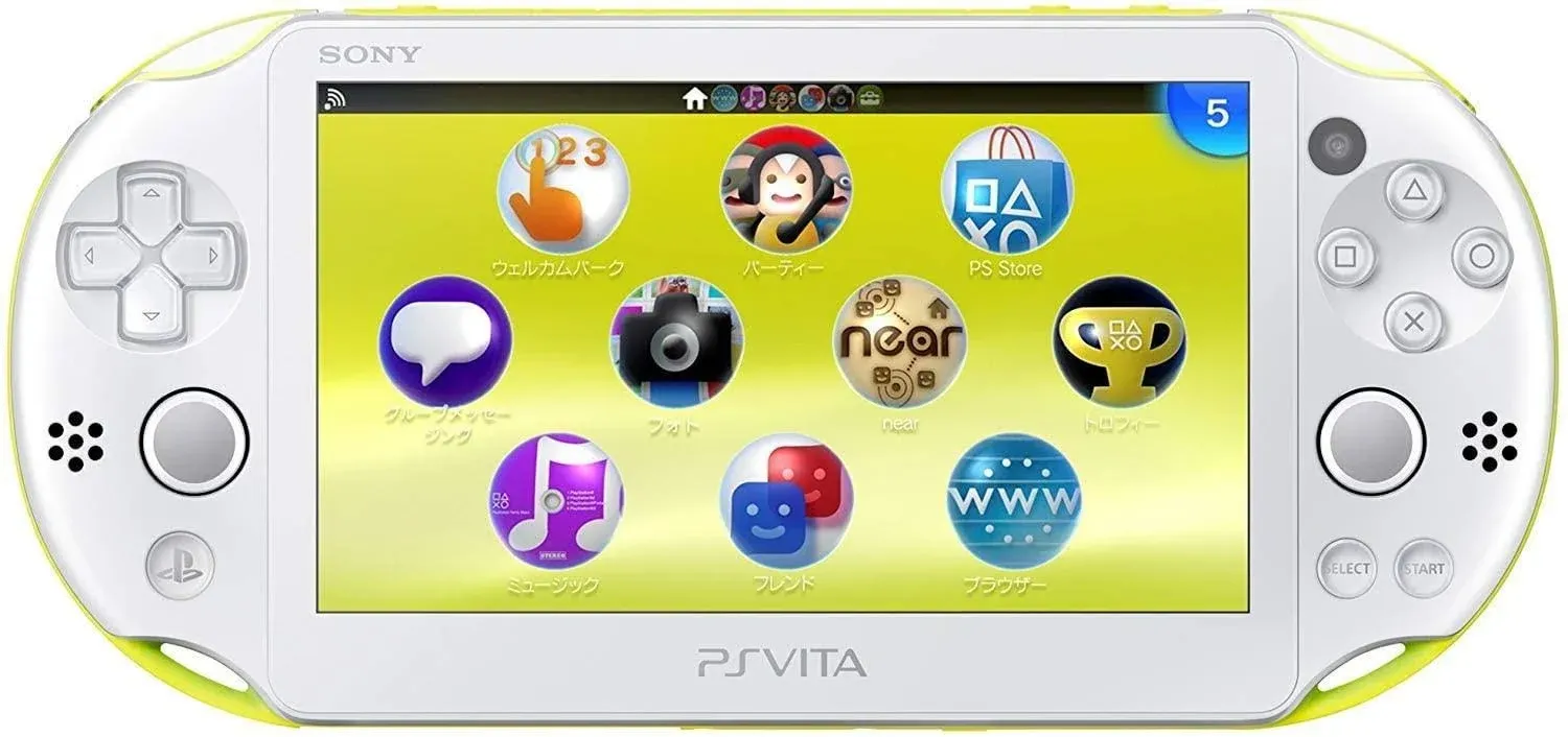 Sony Playstation Vita Wi-Fi 2000 Series Slim (White/Neon Green) (Renewed)