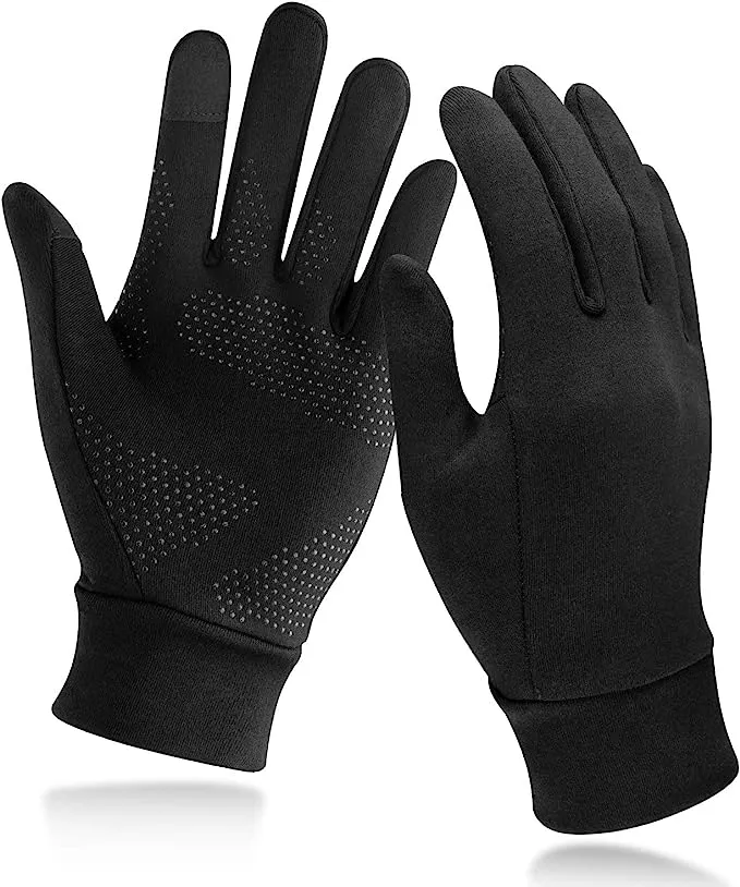 Unigear Lightweight Running Gloves, Touch Screen Anti-Slip Warm Gloves Liners for Cycling Biking Sporting Driving for Men Women