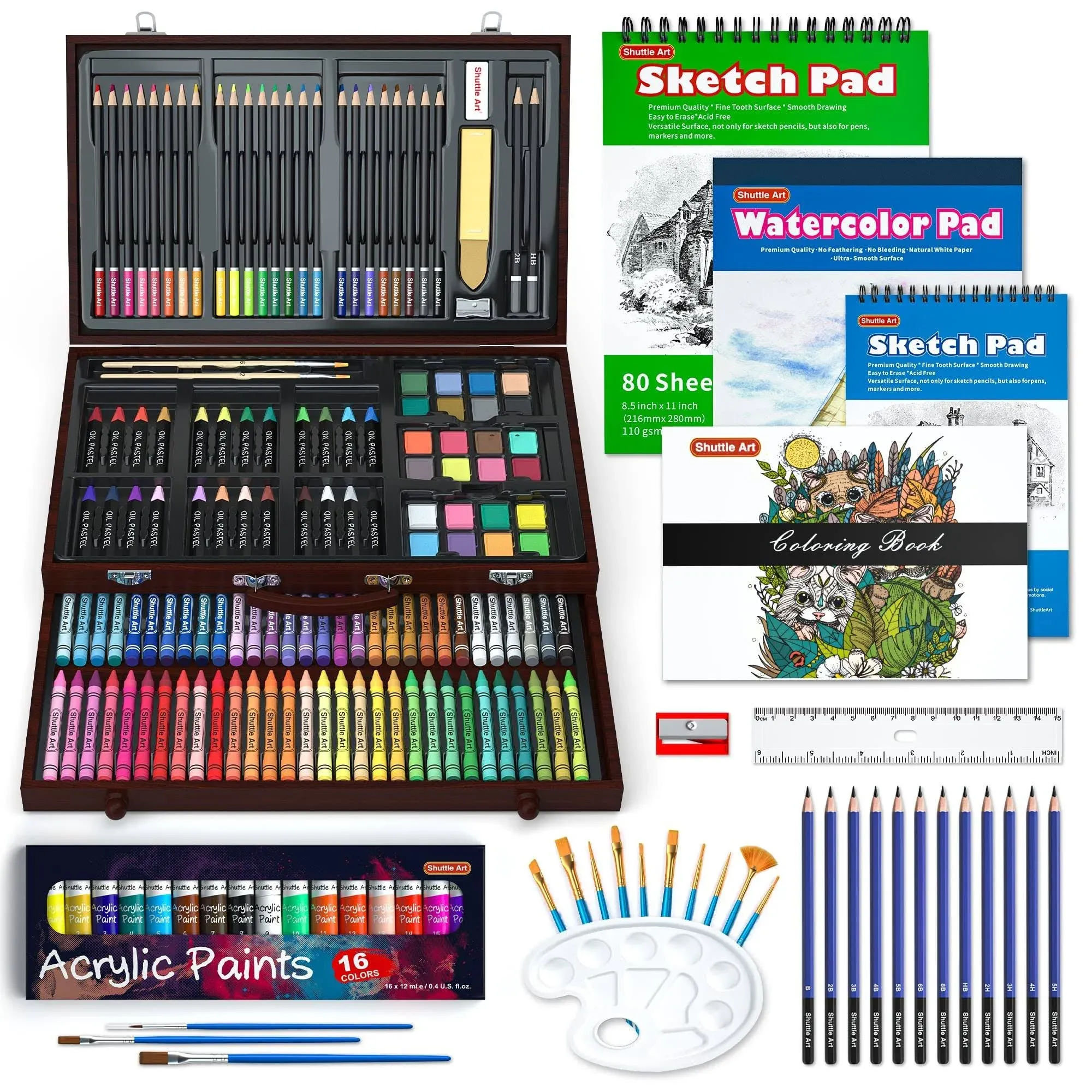 Artist Professional Tool, Deluxe Art Set - 186 Pieces