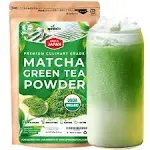 NaturaleBio Premium Matcha Powder, 4oz - Harvested in Japan - USDA Organic Matcha Green Tea Powder - Vegan & Vegetarian Friendly