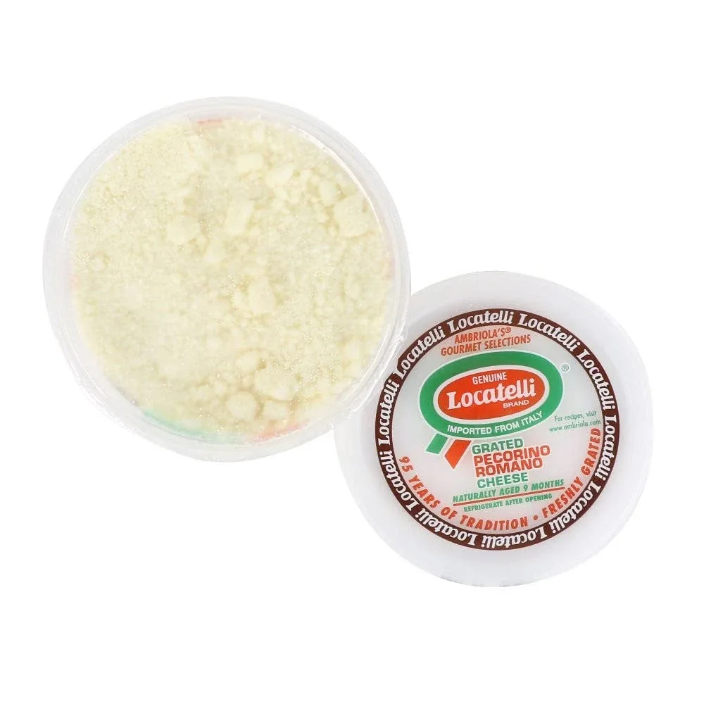 Locatelli Grated Pecorino Romano Cheese (Case of 12 x 8 ounces)