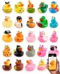 25 Pcs Jeep Ducks for Ducking Assorted Ducks Jeeps 2 Rubber Ducks Jeep Ducking