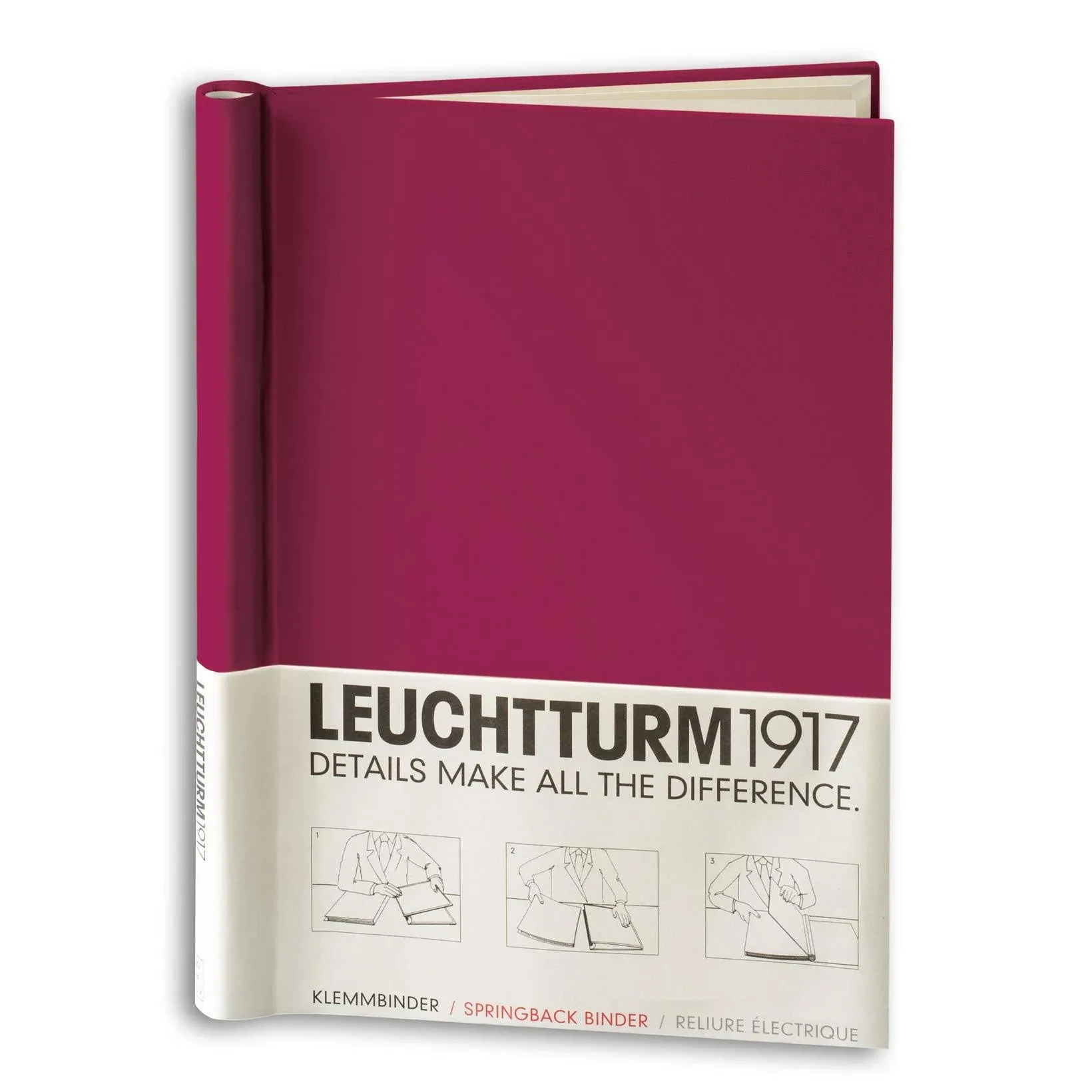 LEUCHTTURM1917 - PEKA Springback Binder (Black) - Holds 150 Sheets of Paper