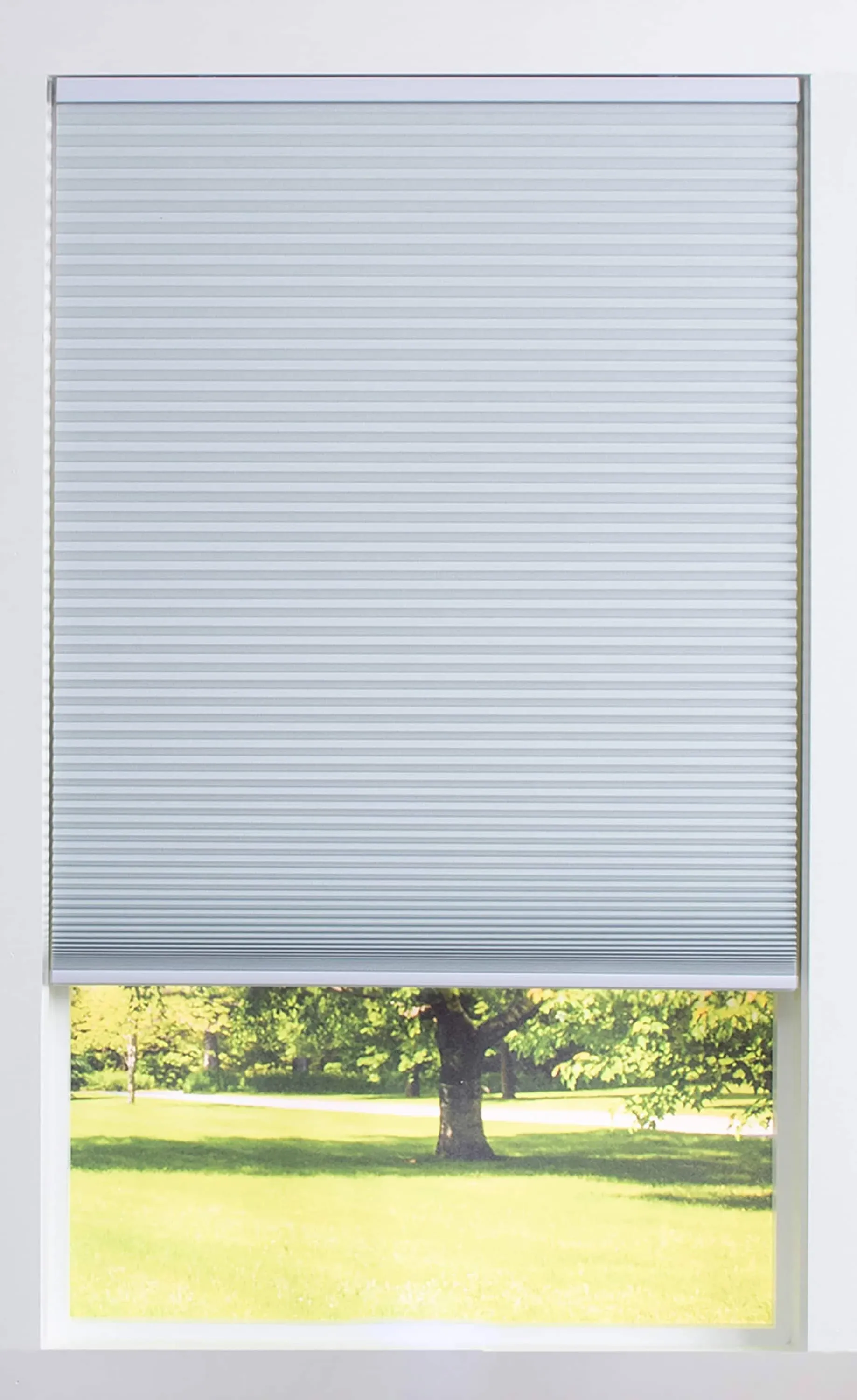 Cut-to-Width White Cordless Blackout Polyester 9/16 in. Cellular Shade 36 in. W x 48 in. L