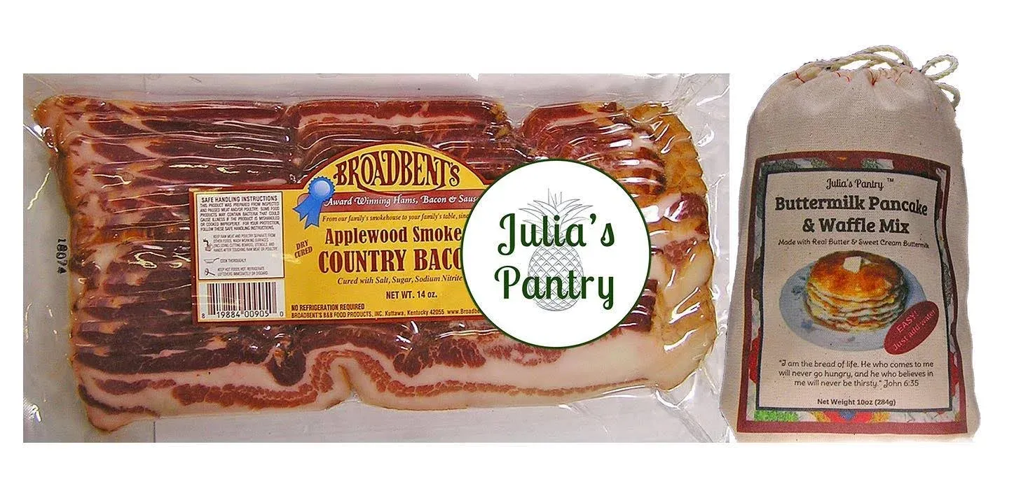 Julia's Pantry Buttermilk Pancake Mix with Salt Cured Hickory Smoked Bacon