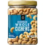 Member's Mark Unsalted Whole Cashews 33 oz