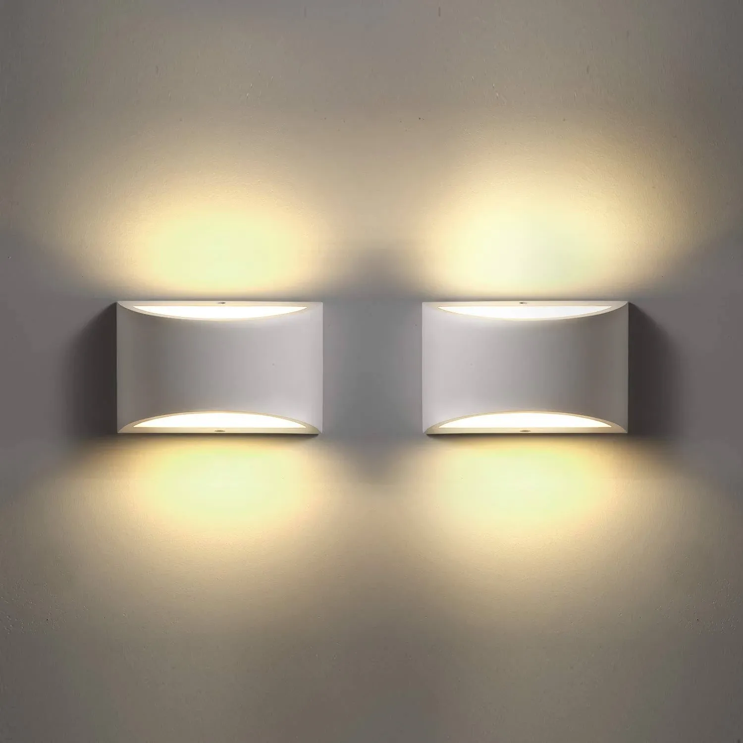  LED Wall Sconces Set of 2, Modern Wall Sconce 9W 3000K Warm White Wall Sconce 