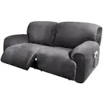 ULTICOR Extra Wide 75" - 100", Reclining 2 Seater Sofa, Extra Wide Reclining Love Seat Slipcover, 6-Piece Velvet Stretch, Reclining Sofa Covers,