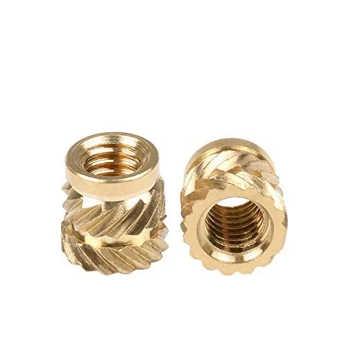 BIFROST in-saiL 100pcs/lot M3x4.0mm, OD4.6mm Heat Staking Threaded Insert Quik-Tek Brass C3604