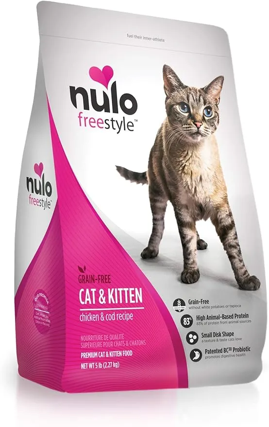 Nulo Freestyle Grain Free Chicken & Cod Dry Cat & Kitten Food - 5 lb.