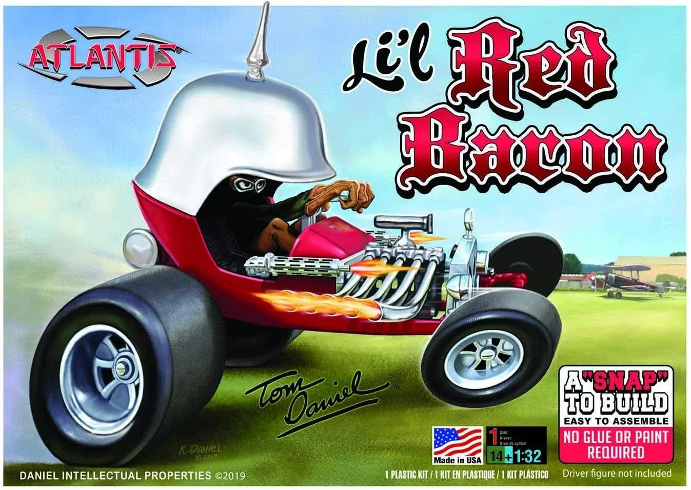 "Atlantis Models 6650 1/32 Tom Daniel's Lil Red Baron Car (Snap) (formerly Monogram)"