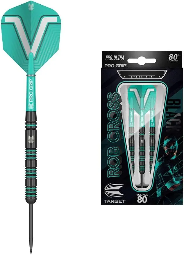 Target Rob Cross Voltage 80 Black Steel Tip Darts 22g