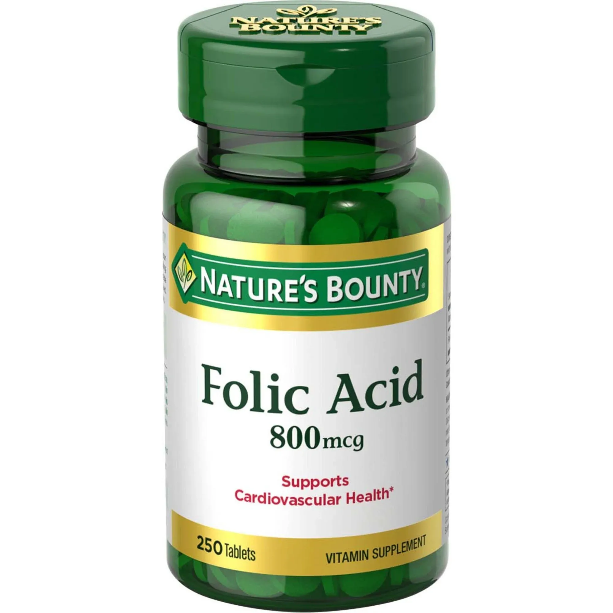 Nature's Bounty® Folic Acid 800 mcg, 250 Tablets